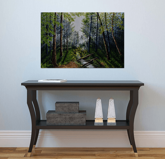 Light Refracting Through the Forest  61cm x 92cm