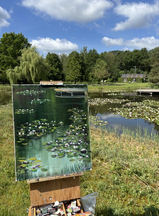 Water Lilies Pond Painting