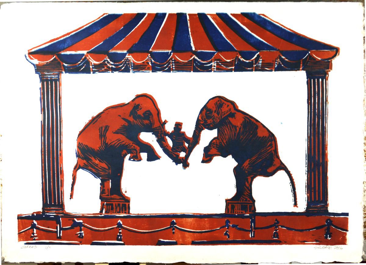 Circus Elephant by mike selbach