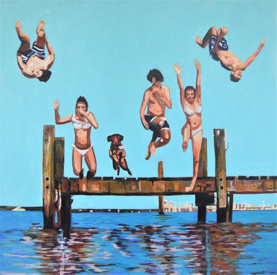 Jump / 100 x 100 x 5 cm