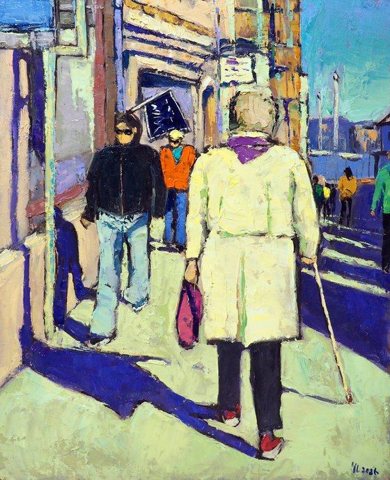 On the corner of the street