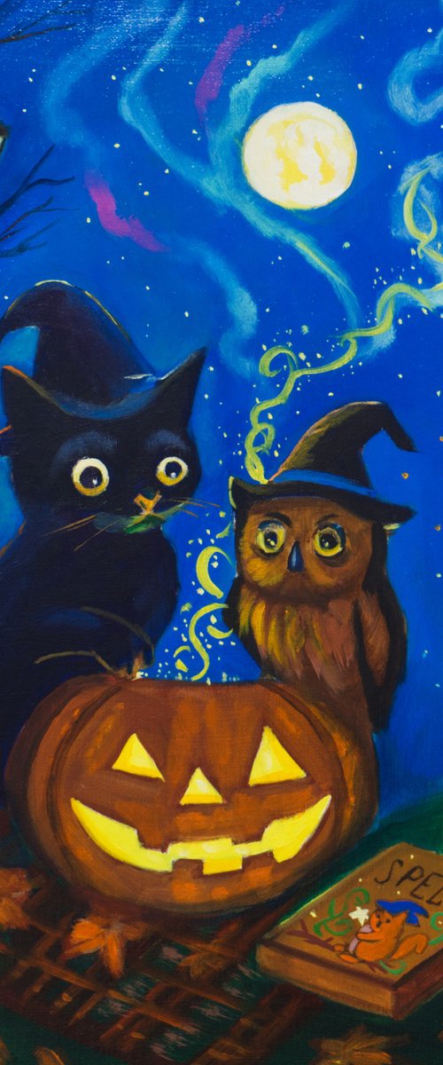 The Witch’s Companions at Halloween by Gordon Bruce