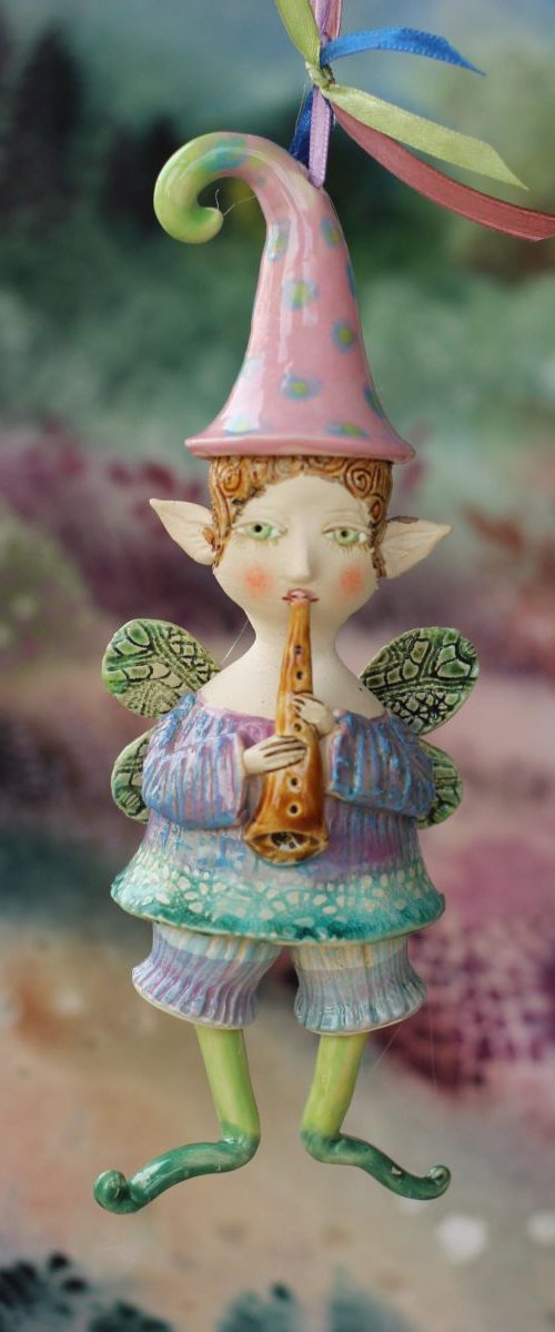 Cobweb - fairy from the Midsummer Night's Dream Ceramic illustration project by Elya Yalonetski by Elya Yalonetski