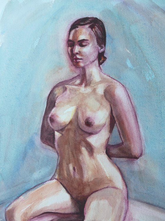 Kneeling female nude