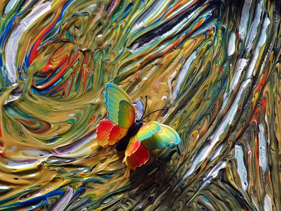 Collage of butterfly wall art