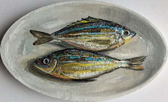 picarel fish oil painting