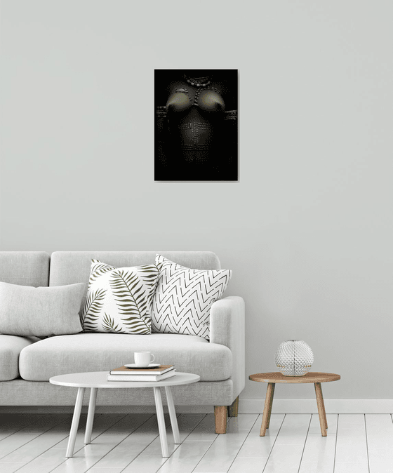 Naked Torso. African Tribal Wall art. Ready to Hang Canvas