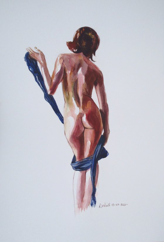 Standing female nude