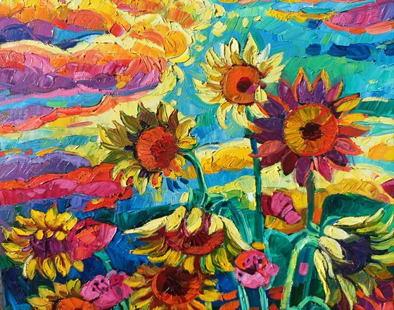 When the Sunflowers kiss the clouds