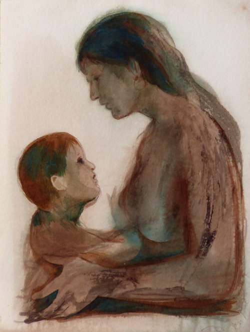 Maternity 1, 36x48 cm by Frederic Belaubre