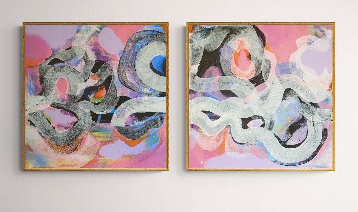 It happens in spring - diptych by Yulia Ani