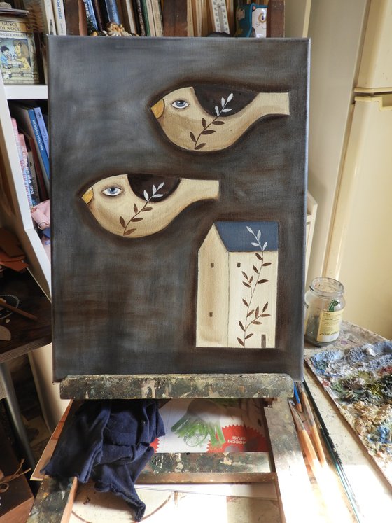 The birds and the house