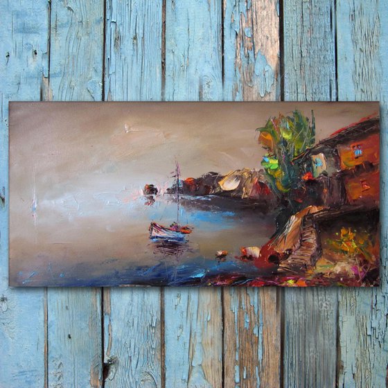 Summer, oil painting, free shipping