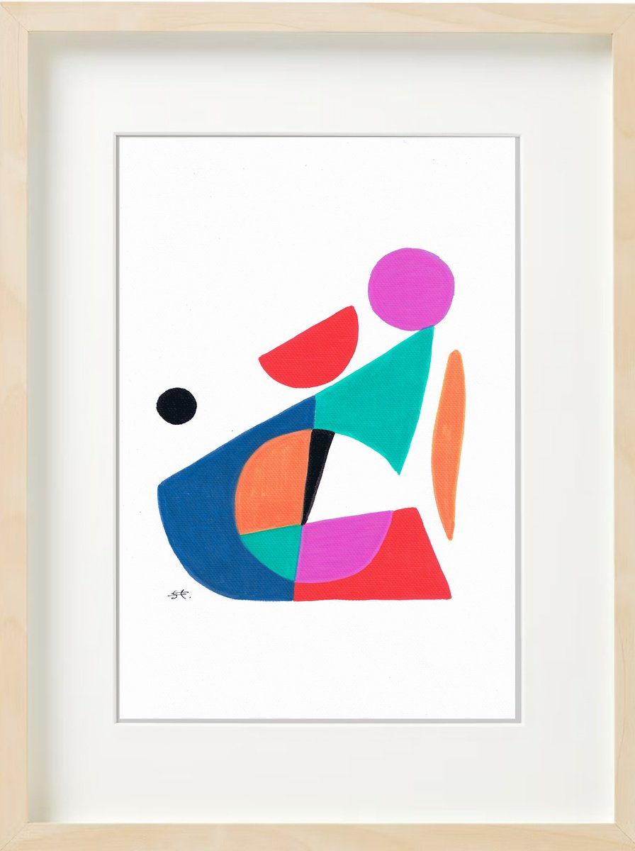 Abstract Acrylic Painting By Carla Sa Fernandes, 13 X 17, Ss28.S1, Original Artwork