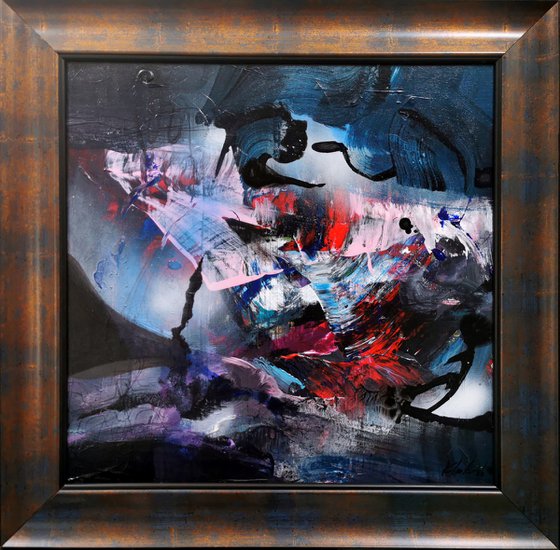 Framed unique enigmatic mindscape abstract landscape Kloska