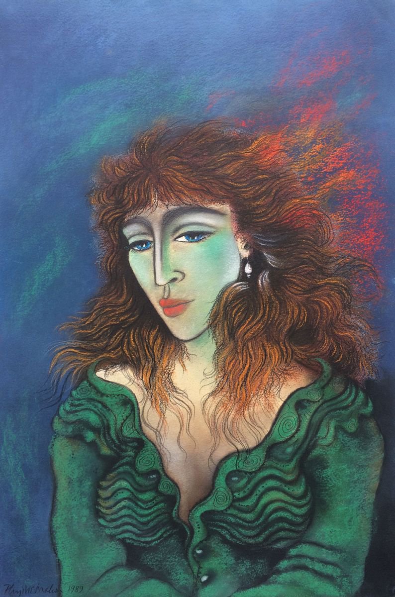 Woman in Green by Phyllis Mahon