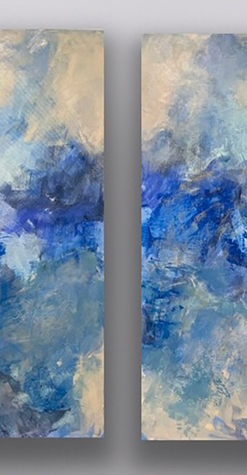In between white and blue by Miri Baruch