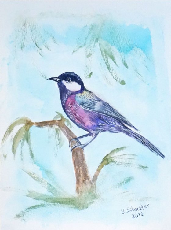 Bird . Watercolor