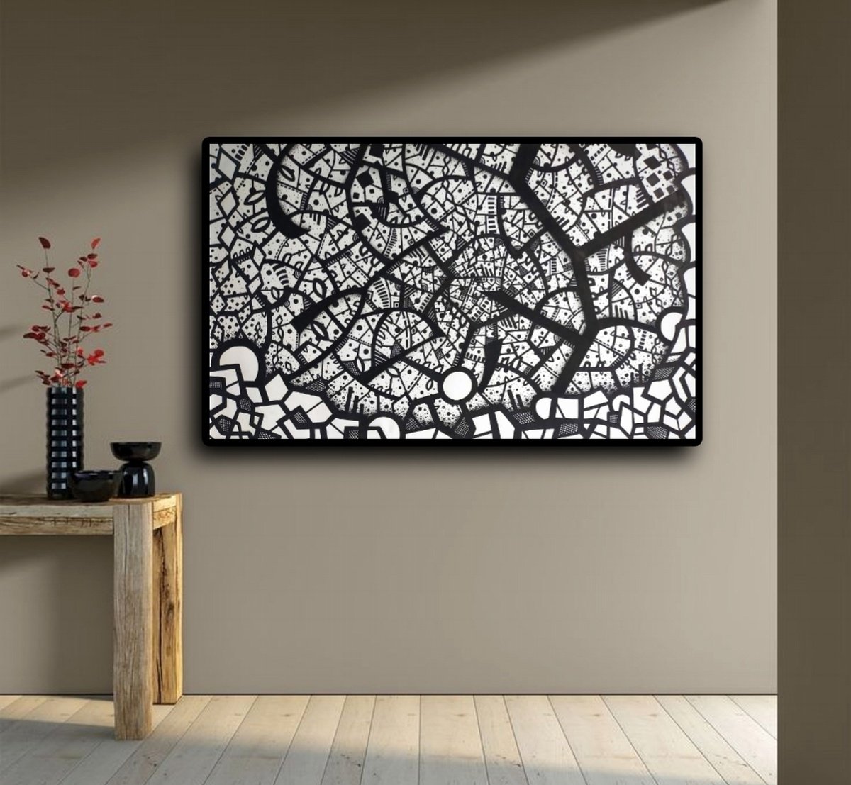 Abstract Acrylic Painting By Riccardo Ticco Capparella, 67 X 42", Starlight #4, Original Artwork