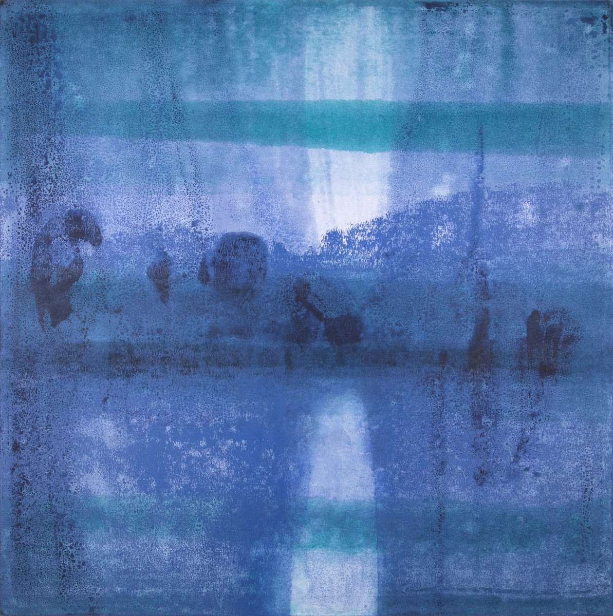 Abstract Acrylic Painting By Rokas Berziunas, 47 X 47", No. 19-29 (120 X 120 Cm), Original Artwork