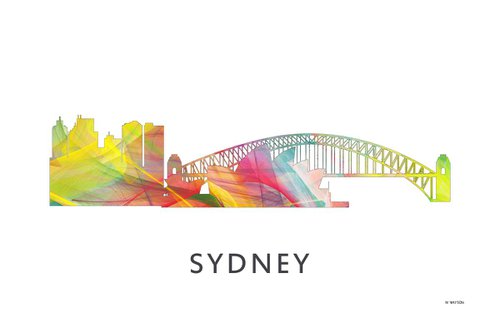 Sydney Australia Skyline 2 WB1 by Marlene Watson