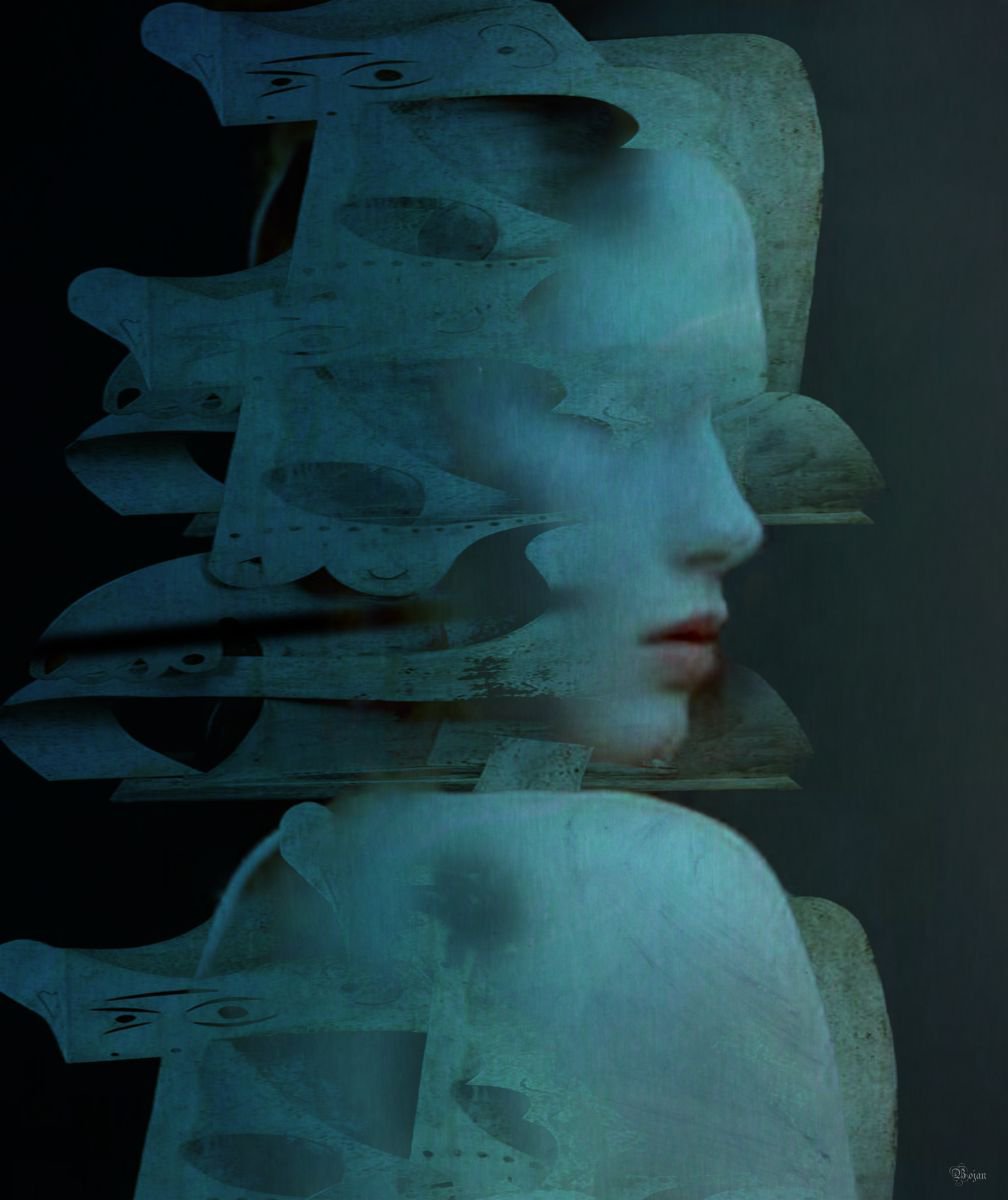 Illustrative Portrait Photograph By Bojan Jevtic, 36 X 43, As It Is, Original Artwork