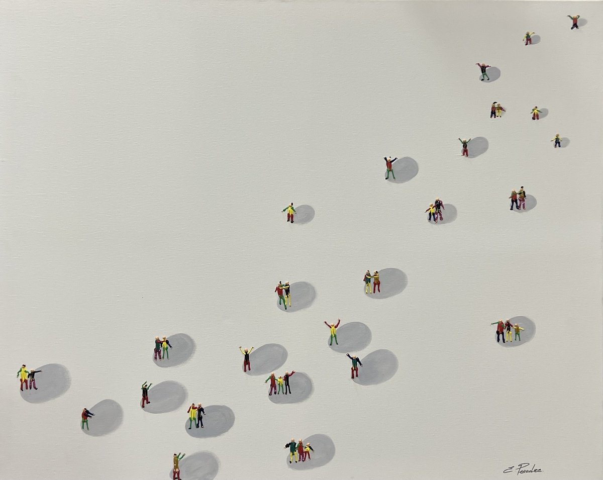 Abstract Portrait Acrylic Painting By Eka Peradze, 32 X 24, Freedom People Eka Peradze, Original Artwork