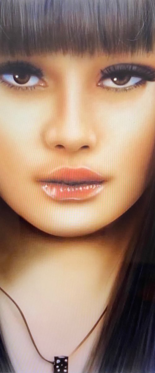 A portrait of a girl by Dolgor Dugarova