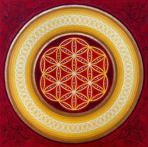 Red Flower of Life by Diana Titova