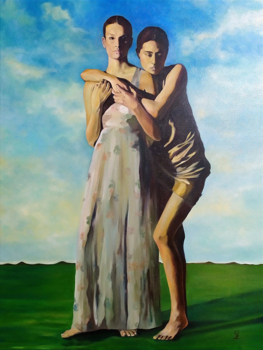 Photorealistic Oil Painting , Blue Skies Iii By Veronica Ciccarese, 24 X 31, Artwork For Sale On Artfinder