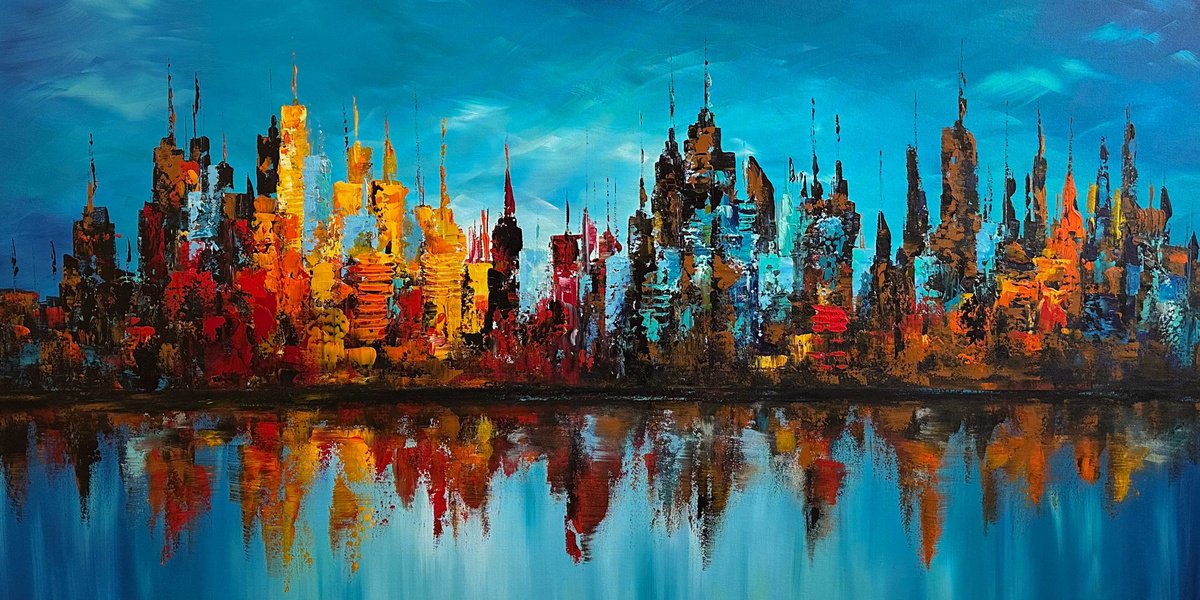 Summer In The City 24 By Art By Catalin, 60 X 30, Artwork For Sale On Artfinder