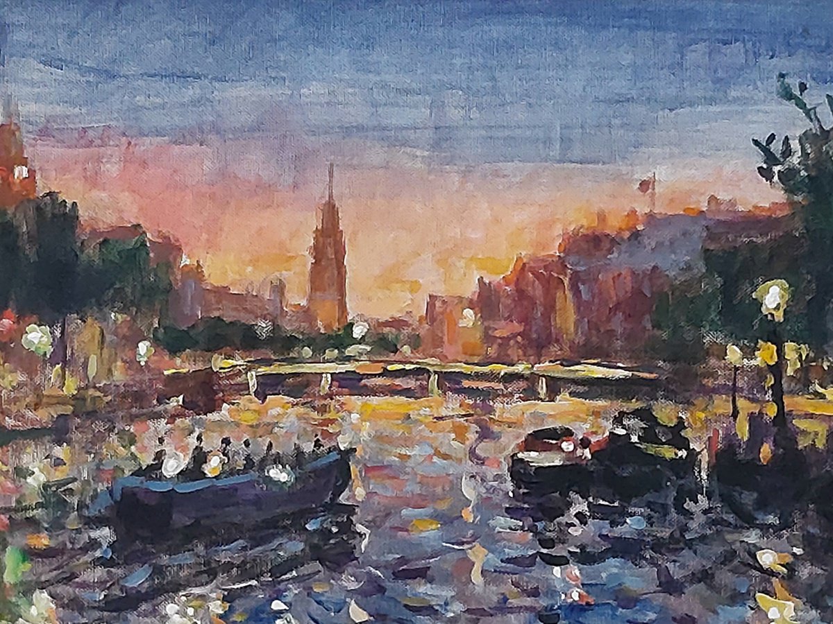  Summer In Amsterdam By Dimitris Voyiazoglou, 20 X 17, Artwork For Sale On Artfinder
