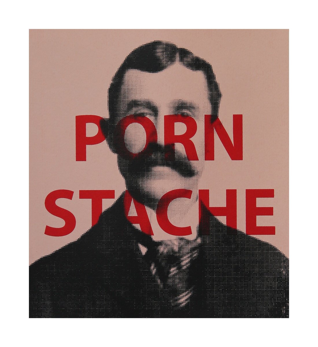 PORN STACHE (Light Pink & Fire Red) by AAWatson