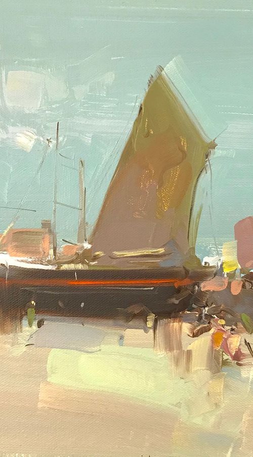 Sail Boats, Original oil painting, Handmade artwork, One of a kind by Vahe Yeremyan
