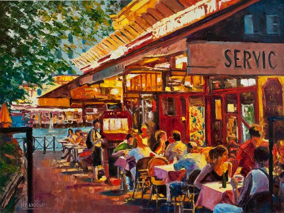 "Evening cafe" cityscape, Street