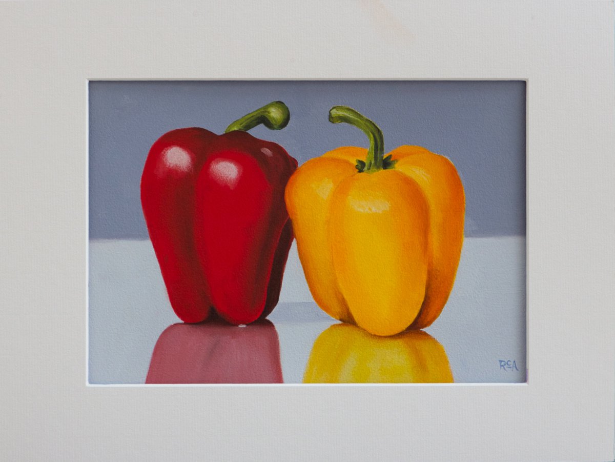 Study of Two Peppers by Ruth Archer