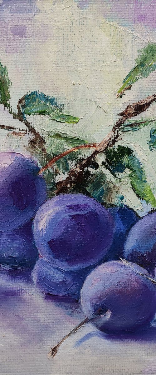 Plums Painting by Yulia Berseneva