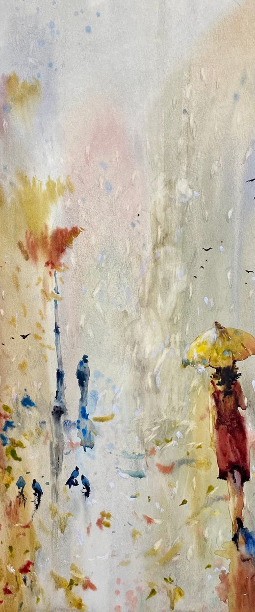 Sold Watercolor “Autumn is beautiful ” perfect gift by Iulia Carchelan