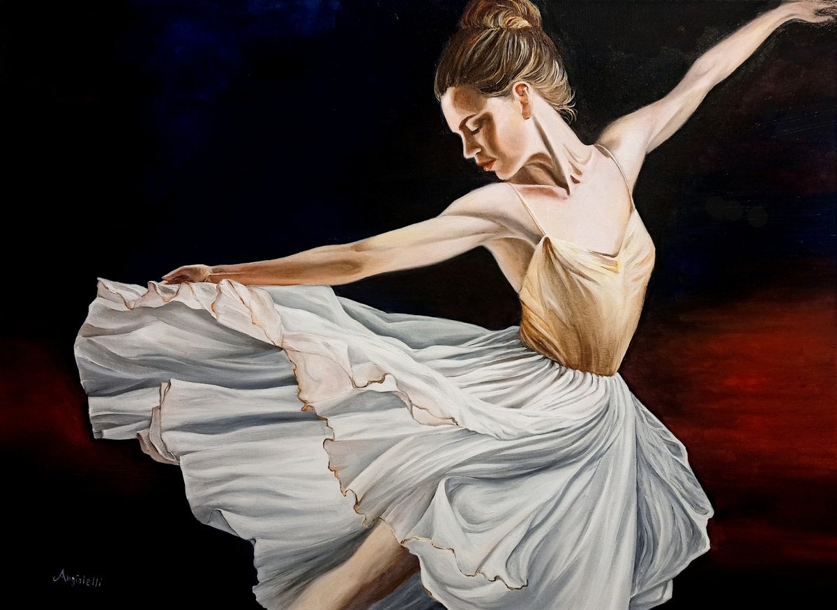 Photorealistic Oil Painting , Dancer By Anna Rita Angiolelli, 30 X 22, Artwork For Sale On Artfinder