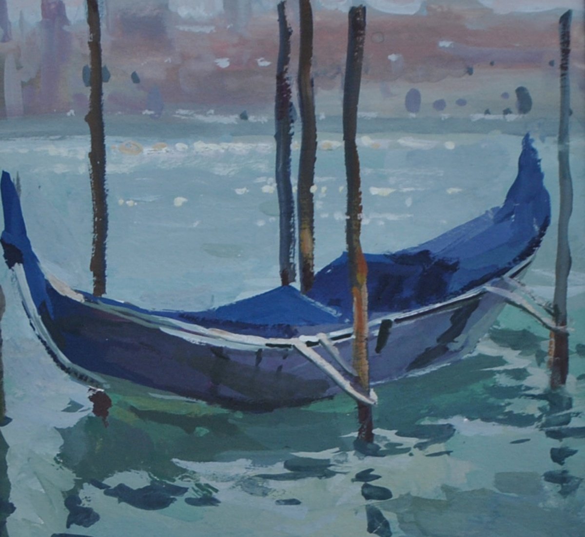 Impressionistic Painting , Silver Venice By Anna Shevel, 8 X 7, Artwork For Sale On Artfinder