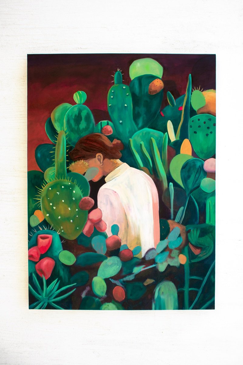 Impressionistic Botanical Oil Painting By Ben Stephenson, 29 X 41, Seek, Original Artwork