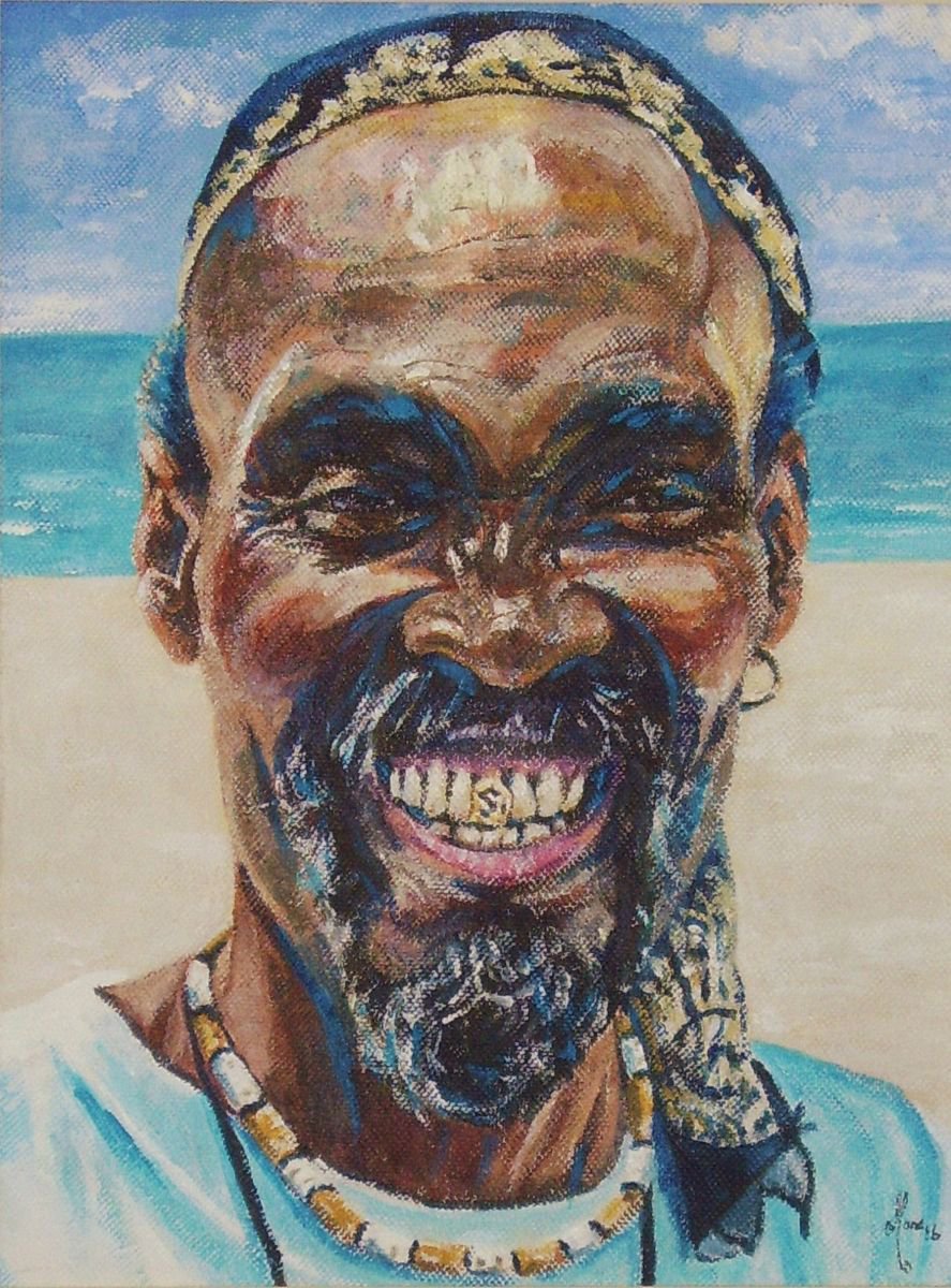 Barbados Beach Seller by Max Aitken