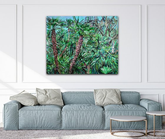 Palm trees / 110 x 90  x 4 cm