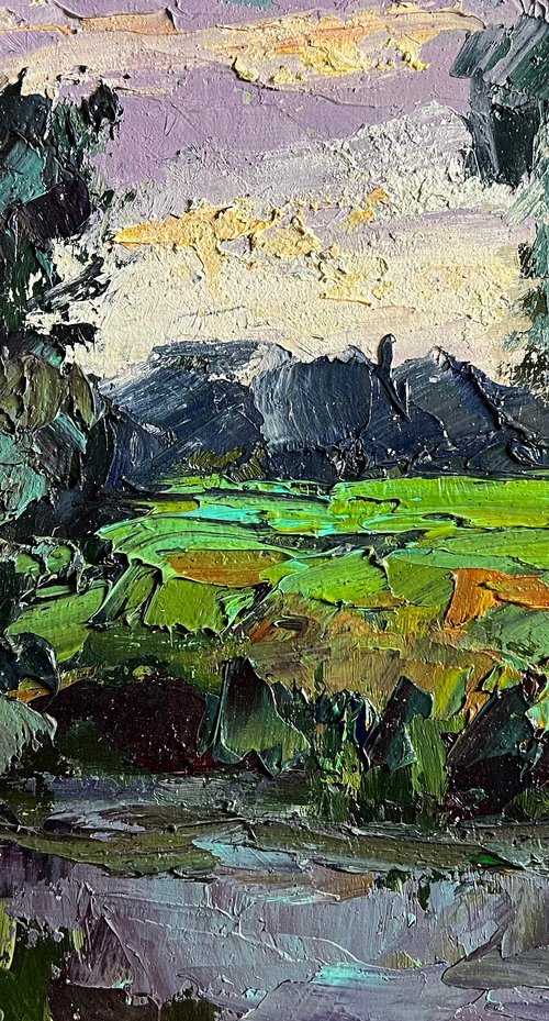 In the Evening on the Meadow by Boris Serdyuk