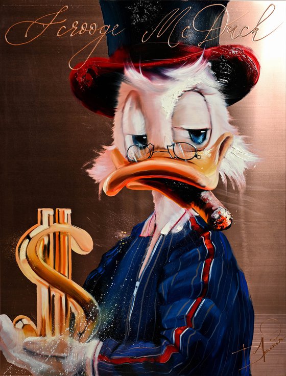 Scrooge McDuck Oil painting by Daria Kolosova | Artfinder