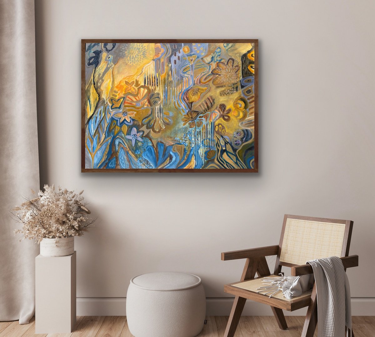 A Garden Held In Autumn Light By Swapna Namboodiri, 40 X 30, Artwork For Sale On Artfinder