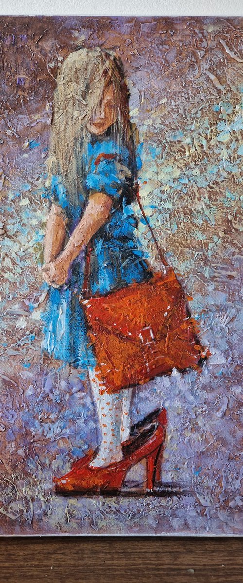 Red handbag by CM