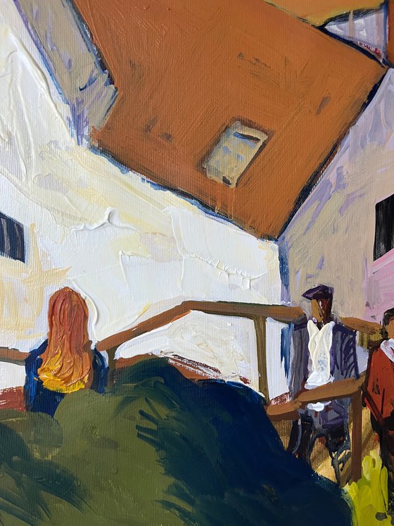 Houses Bathed in Light