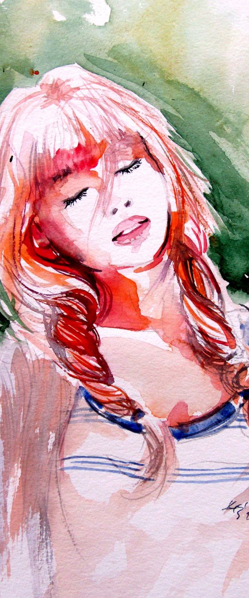 Dreamer blondie girl by Kovács Anna Brigitta