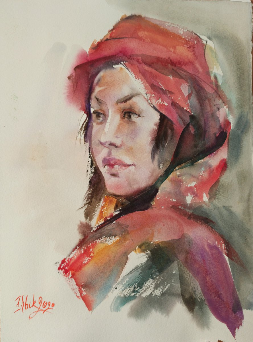 Marifat. Asian woman in oriental costume ?1 by Irina Bibik-Chkolian